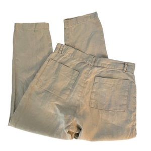 ALEX CRANE European Linen Cham Pants Men’s Size 28 Beige Button Fly.